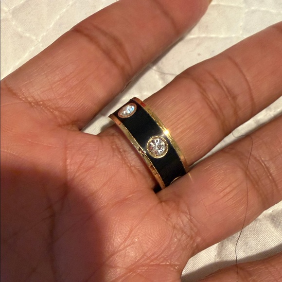 Kurt Geiger Gold and Black Ring stones - Picture 6 of 10